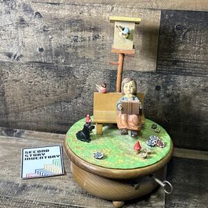 ANRI Thorens Movement Happy Talk Music Box Switzerland Vintage Collectible